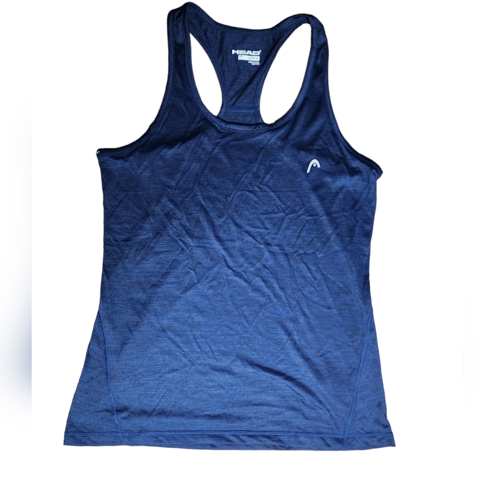 Head women's blue heathet sports tank top size M